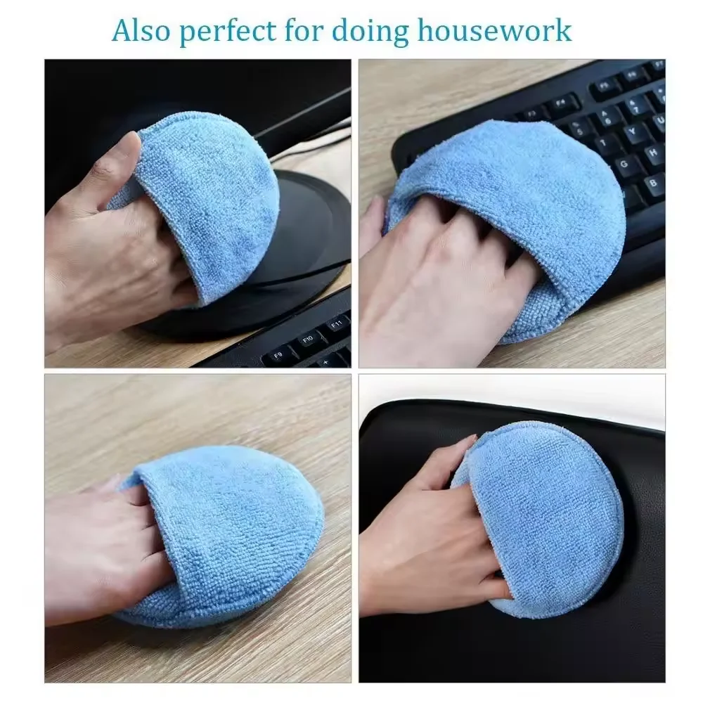 Карманный 5-дюймовый микрофибра автомобильный аппликатор для полировки воска губка