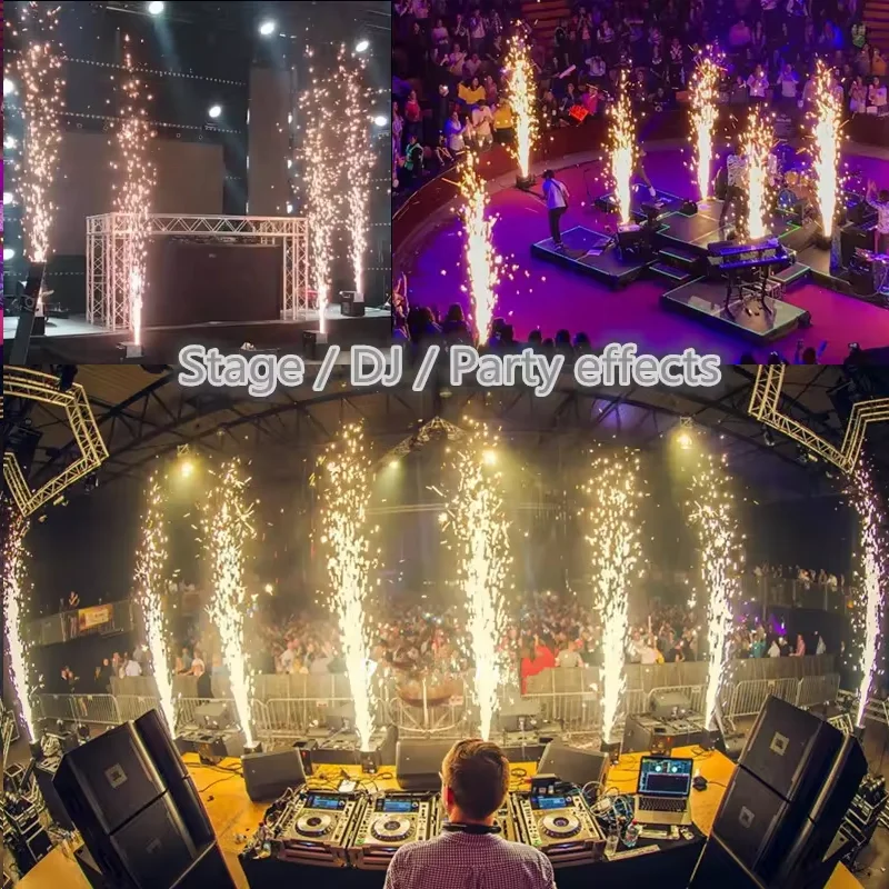 DMX Flame Machine Use for Wedding Stage Effects Events Stage Fireworks Machine Indoor Outdoor Display Spark Cold Machine