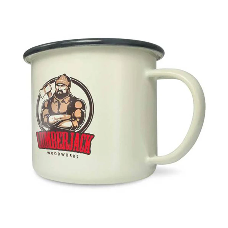 Buy Wholesale China 4oz 6oz 8oz 9oz 10oz Promotion Custom Blank Sublimation  Small Enamel Mug With Stainless Steel Rim & Enamel Mug at USD 0.99