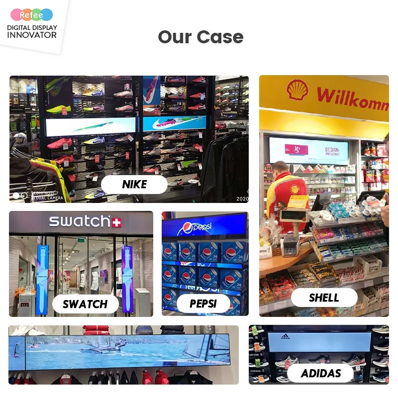 Retail Store Shelf Header Edge Bar Panel Advertising Screen Strip Monitor Touchscreen Ultra Wide Stretched Bar Type LCD Display