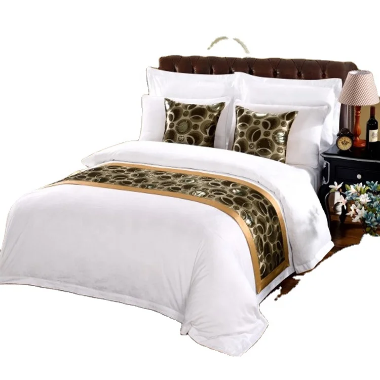 Townzi Guangzhou Hotel Supply Wholesale Jacquard Cotton Hotel Bed Sheet