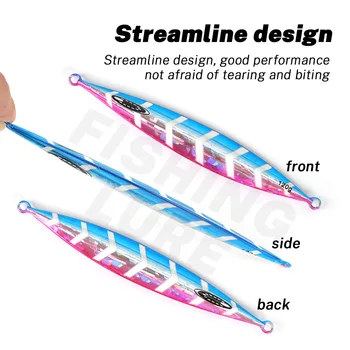CHEERY Slow-Rolling Iron Plate Metal Artificial Hard Bait Lure Without Hooks for Sea& Boat Fishing Night-Glow Targeting Mackerel – Metal Jig – view 5