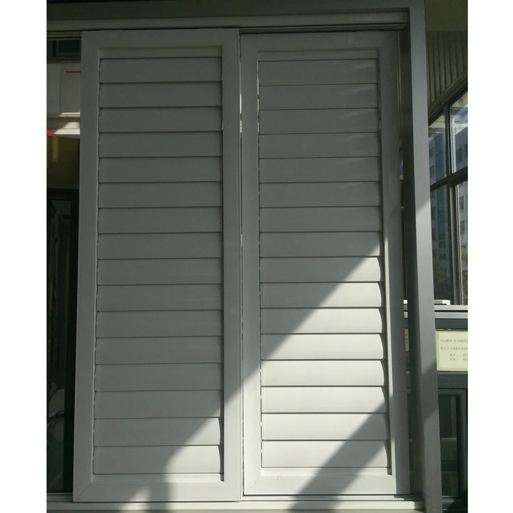 Modern European Aluminium Frame Adjustable Shutter windows Residential House High Security Louver Window