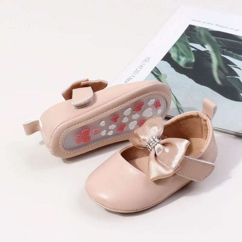 2024 New Design High Quality Princess Shoes Summer Spring Baby Girl Beautiful Butterfly Bowknot Soft PU TPR Anti-slip factory