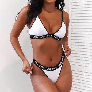 Under Lulu Custom French Triangle Cup Women's Lingerie Set Wrap Chest No Steel Ring Top Adjustment Briefs Bikini Panties Bra