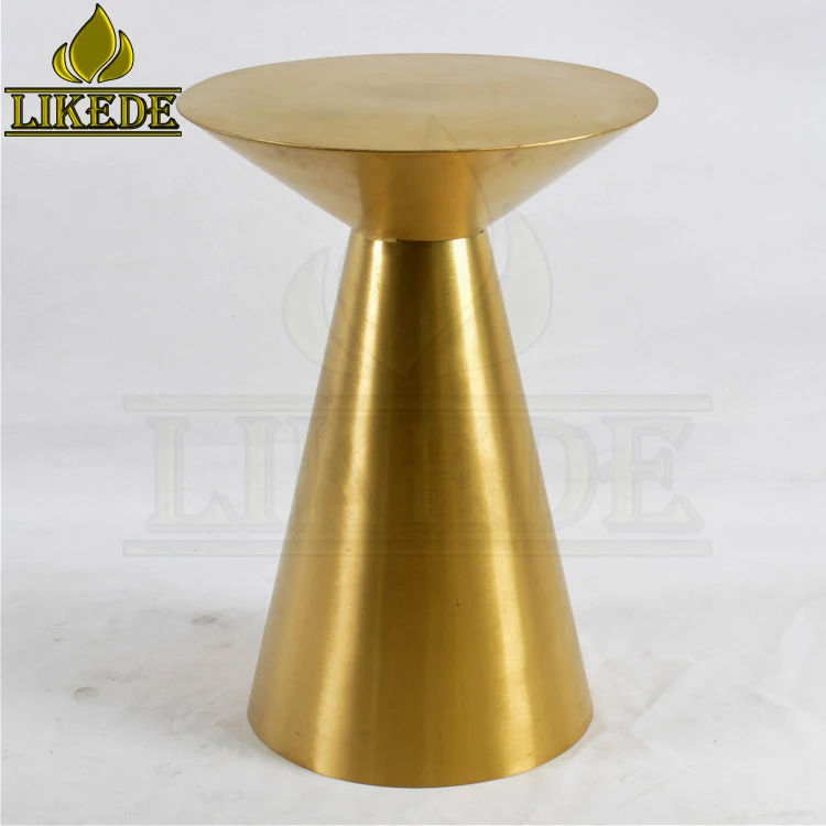 Hot Sale round Stainless Steel Coffee Table with Gold Metal Legs Furnishings masterpiece