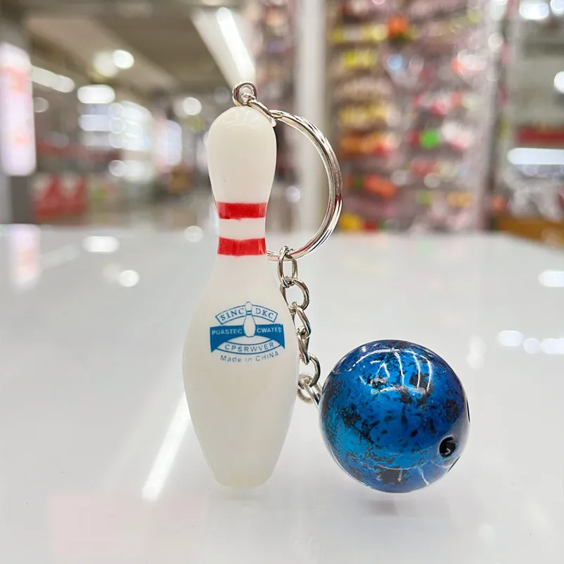 Adult Party Favours AUEAR, Bowling Pin Keychain Sport Keychain For