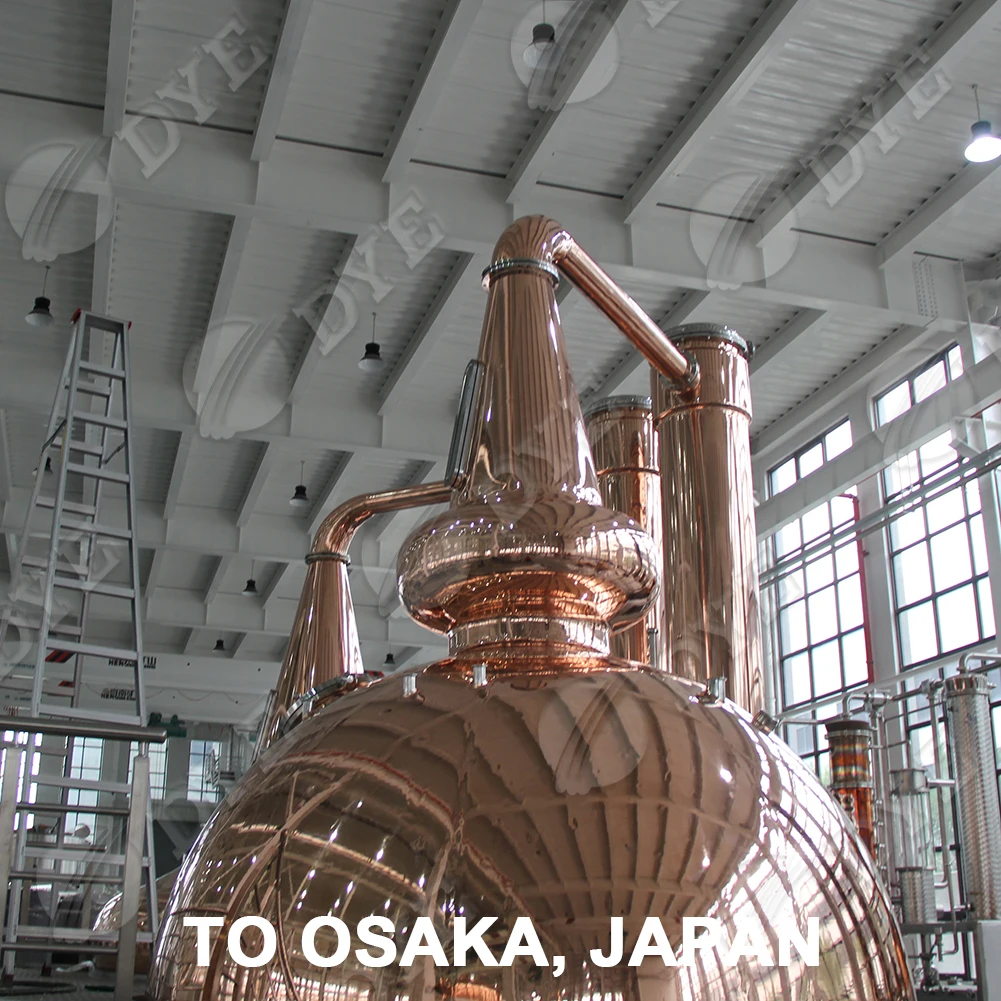 DYE Double 5000L Scotland Whiskey Distillery System Copper Alcohol Distillation Equipment Whiskey Distillery Machine for Sale