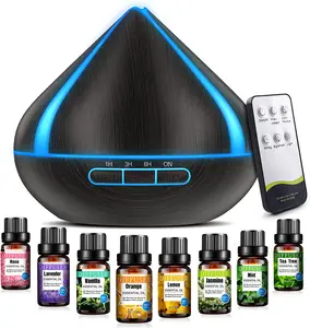 Wood Grain Industrial Wholesale Small Led Portable Personal Bottle Ultrasonic Mini Air Humidifier Aromatherapy Aroma Diffusers