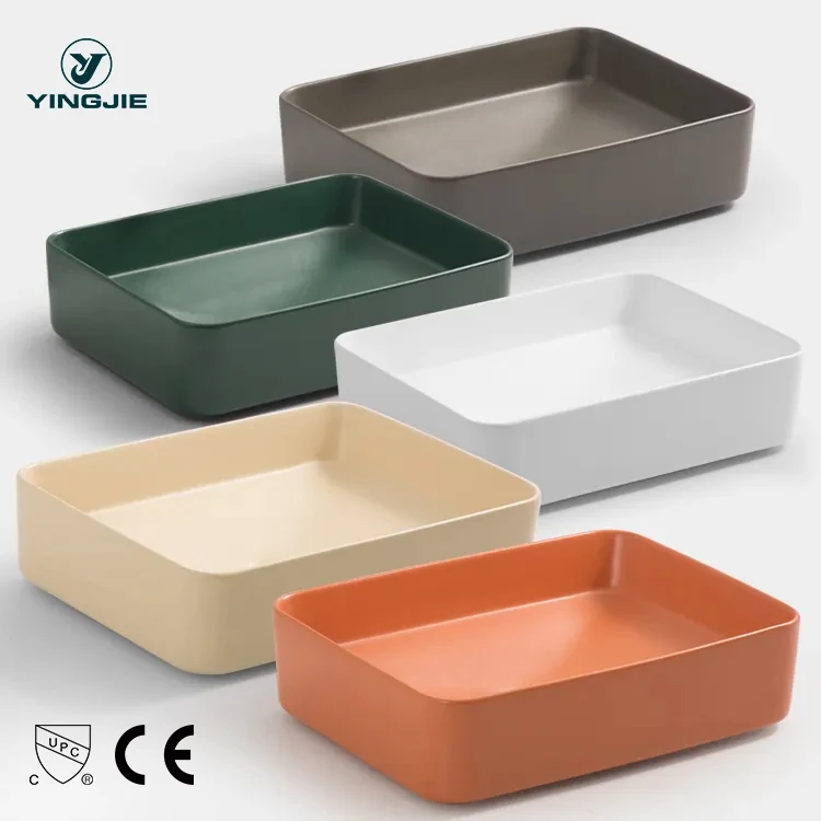 Art Basin Color Table Top Hand Wash Basin for Hotel Apartment Bathroom