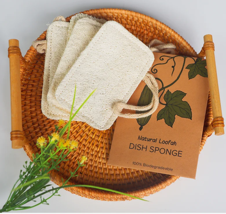 Custom Loofah Pad Natural Ecofriendly Bamboo Organic Loofa Brushes