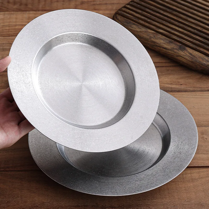 USA Deals 365 Stainless Steel Round Dinner Plates