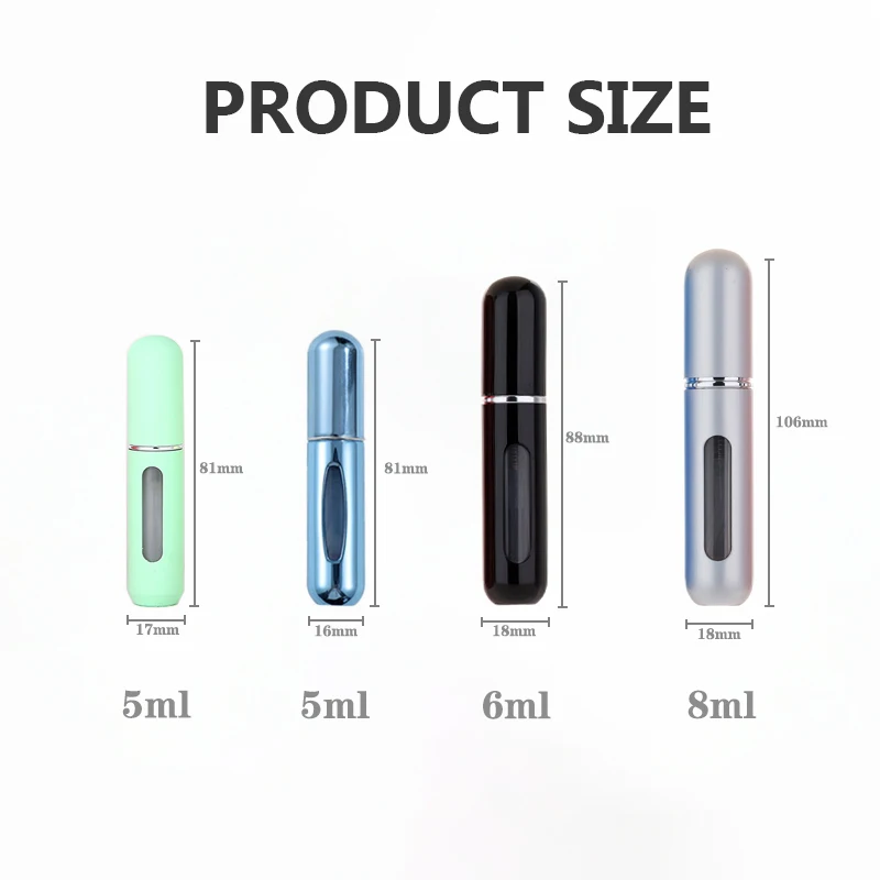 Empty Bottom Fill Refillable 5ml 6ml 8ml Mini Travel Size Perfume