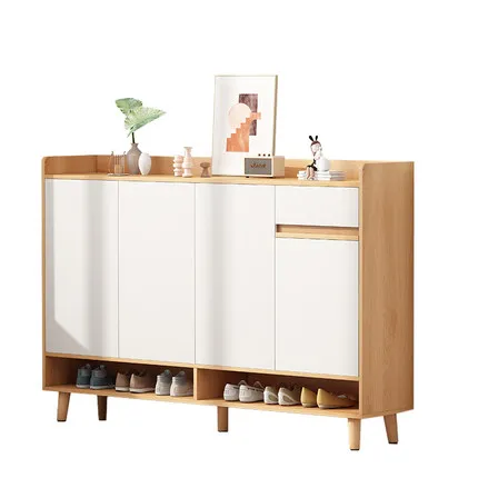 Modern Sturdy and Durable Multi Specification Multi Door Wooden Dustproof Storable Shoe Cabinet