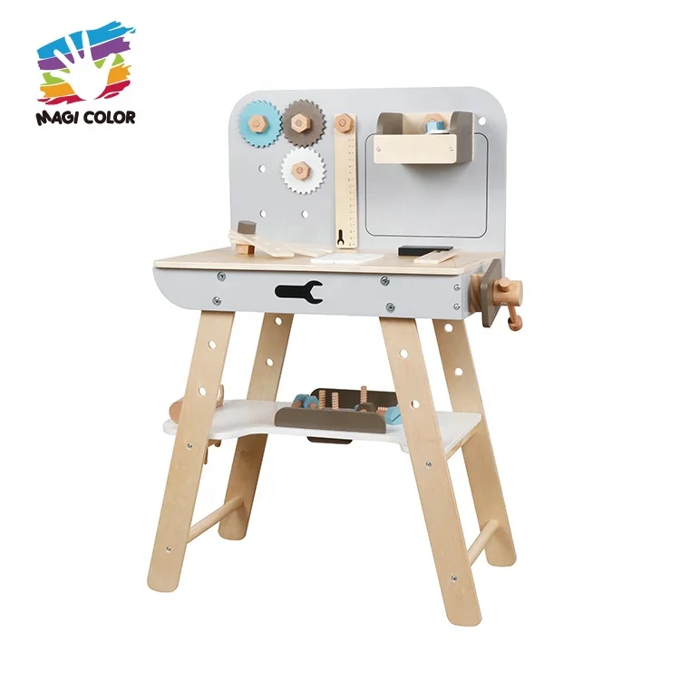 Оптовая продажа миниатюрная образовательная деревянная сумка для игрушек и инструментов детей W03D133