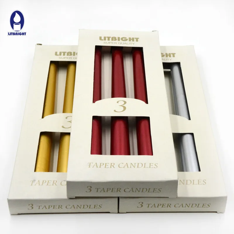 8 Hour Burn Taper Candle For Household,Dinner,Wedding,& Party