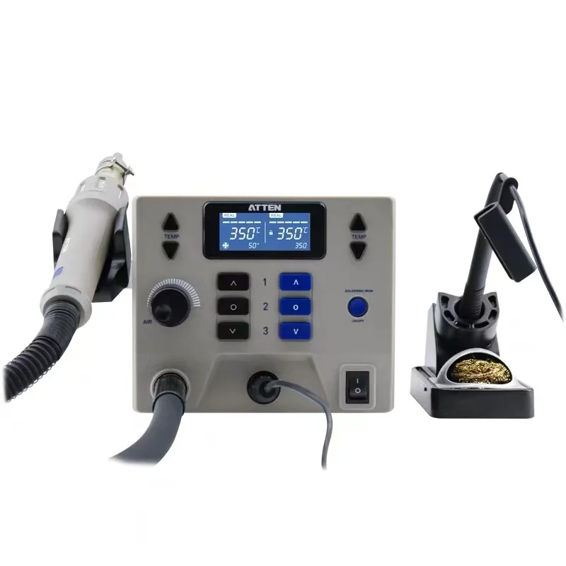 ATTEN ST-862D Update Version ST-8602D 1300W 2 IN 1 Digital Rework Station  Hot Air Gun 90W Soldering Iron Solder Station 110/220V| Alibaba.com