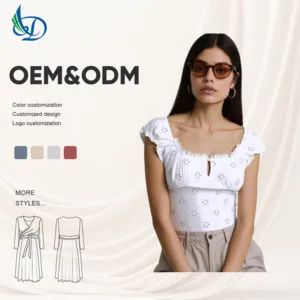 Women's Sweet White Casual Blouse Embroidered Summer Top Short Sleeves Skinny Fit Woven Weave Breathable Button Polyester