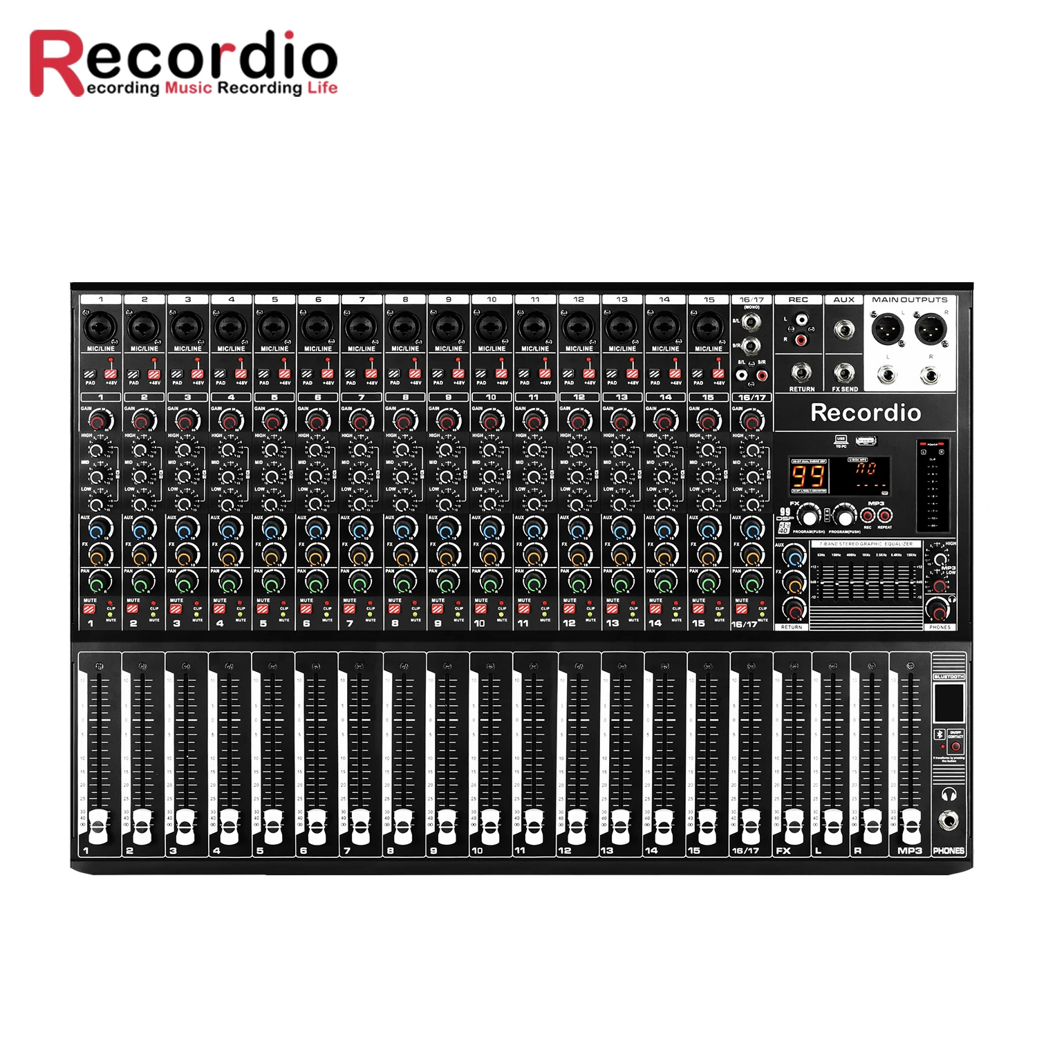 GAX-Q16 Recordio高品質オーディオミキサープロフェッショナルデジタル