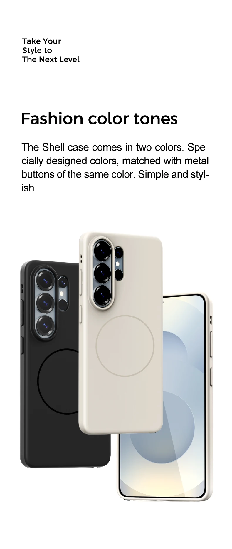 product tpupc phone case with shockproof anti scratch frosted phone bumper wireless charging phone case for samsung s26 ultra-3