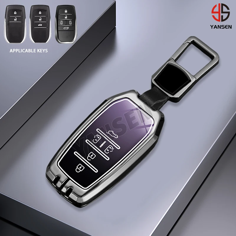 2025 Car Key Case Protector Key Cover Shell Fob for Toyota Prius Camry Corolla CHR C-HR RAV4 2018 2022 Prado Auto Accessories
