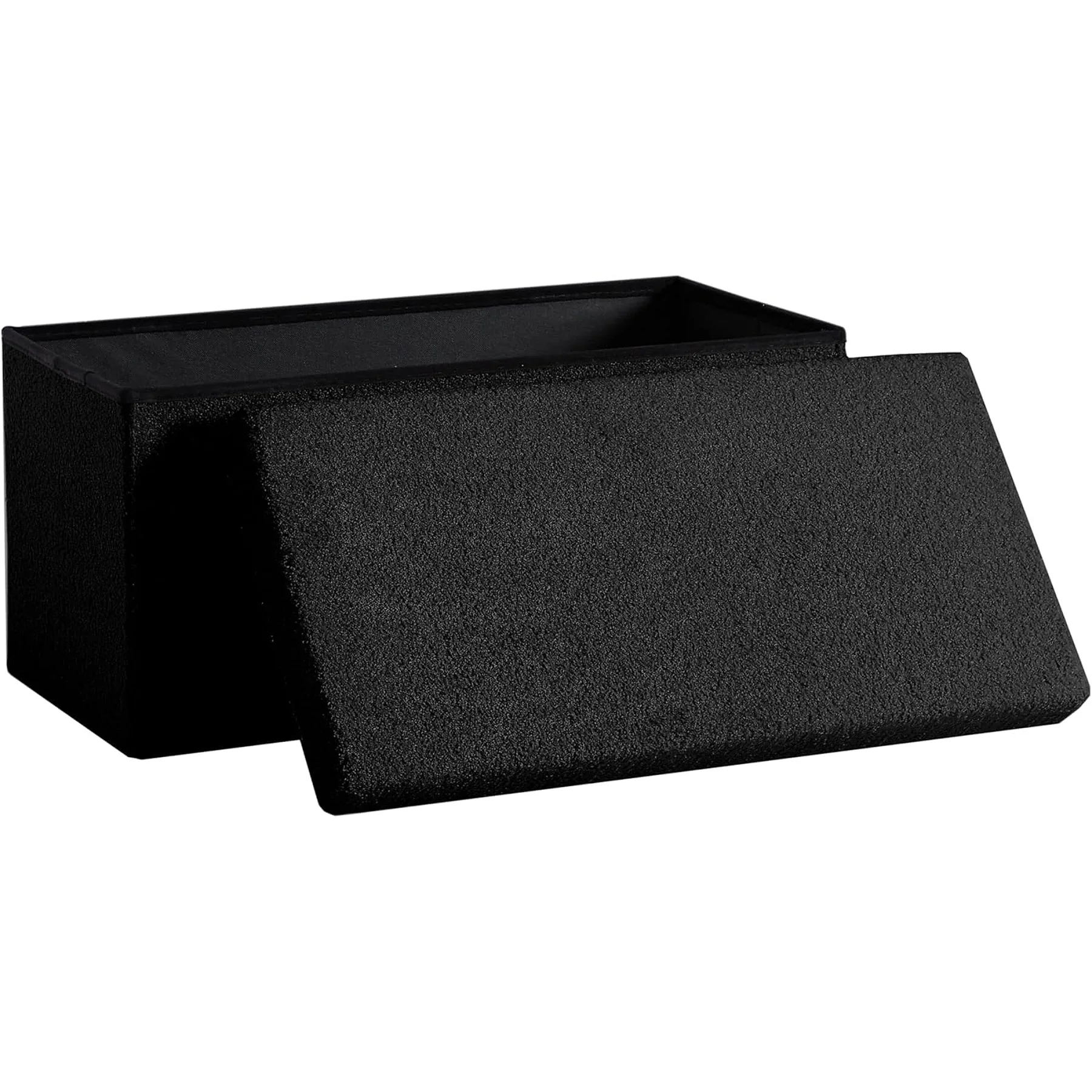 Modern Foldable Fabric Storage Ottoman Durable Wooden MDF Bench Seat for Home Living Room Outdoor Kitchen Entry