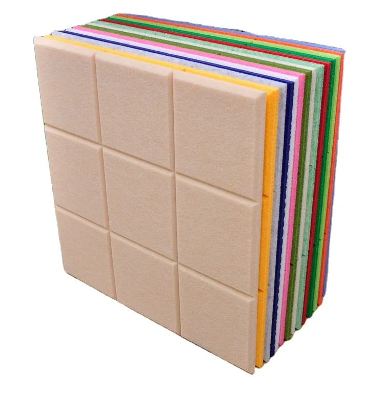 Polyester Fiber Sound Absorption Carved Grooved Acoustic Wall Panel for Cinema