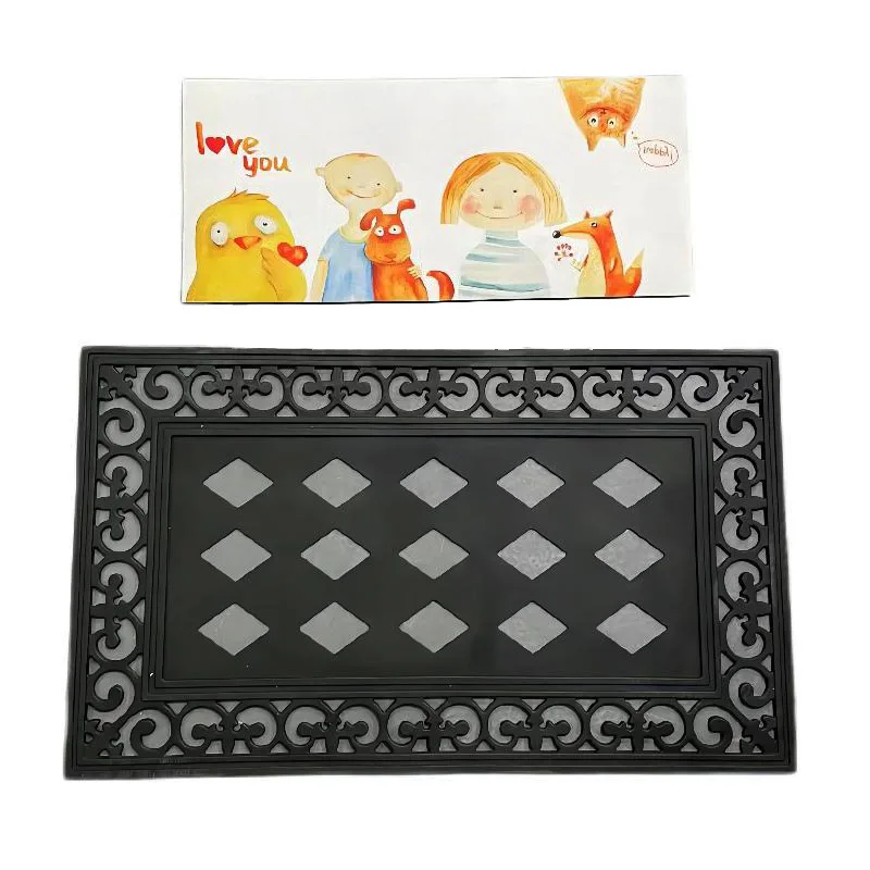 RubySub Sublimation Blank Rubber Carpet Heat Transfer Printing Doormat Anti Trample Mat Living Room Mat