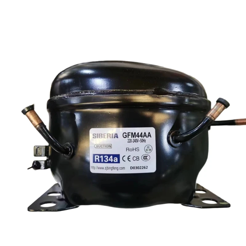 SIBERIA 1/4HP Efficient and Quiet Refrigeration Compressor for Refrigerators GFF75AA 220-240V/50Hz R134a 220W