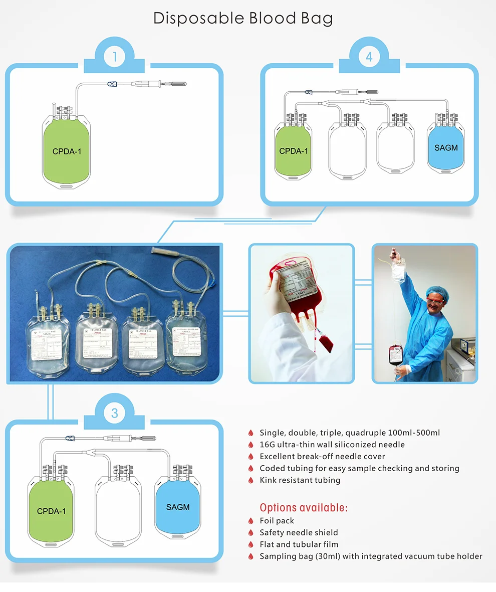 Blood Bag Triple 450 Ml Blood Bags Cpd 450ml Quadruple Blood Bag Buy