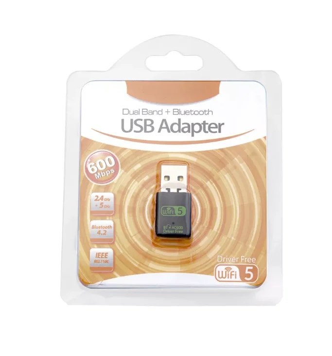 2x 1x 600Mbps USB Wi-Fi Adapter BT PC Antenna AC BT Wireless Dual Band Wi-Fi Receiver Long Range 5km 5km Extender for Laptop