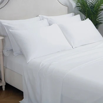 Factory Wholesale 100% Cotton Sateen Bedding Set Bed Linen Fitted Sheet ...