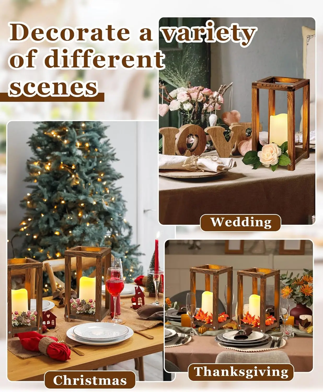 Piatti Portacandele In Legno - Set Di 2, Diametro 8.8 Cm - Foto 8