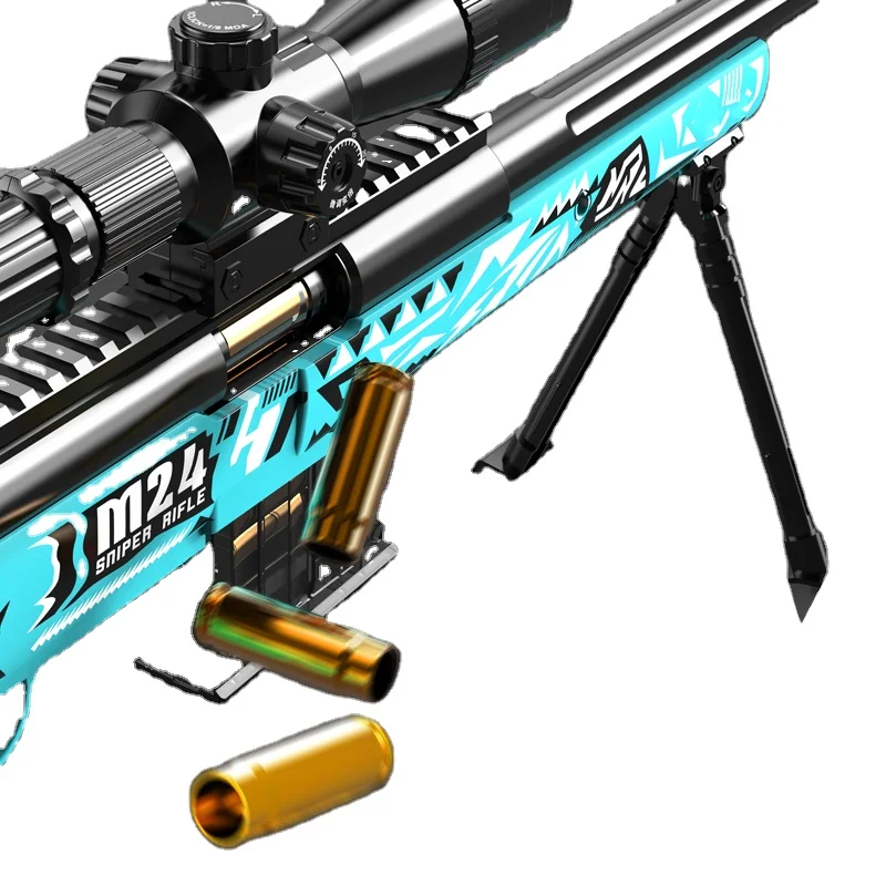 2023 New Arrival Manual Ejection Soft Bullet Electric M24 Sniper Rifle With Safely Air Soft Toy Gun for Outdoors Shooting Game