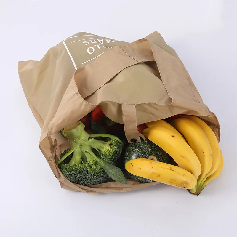 Portable Waterproof Custom Printing Eco Friendly Folding Reusable Foldable Shopping Bag Polyester Tote Bags for Grocery