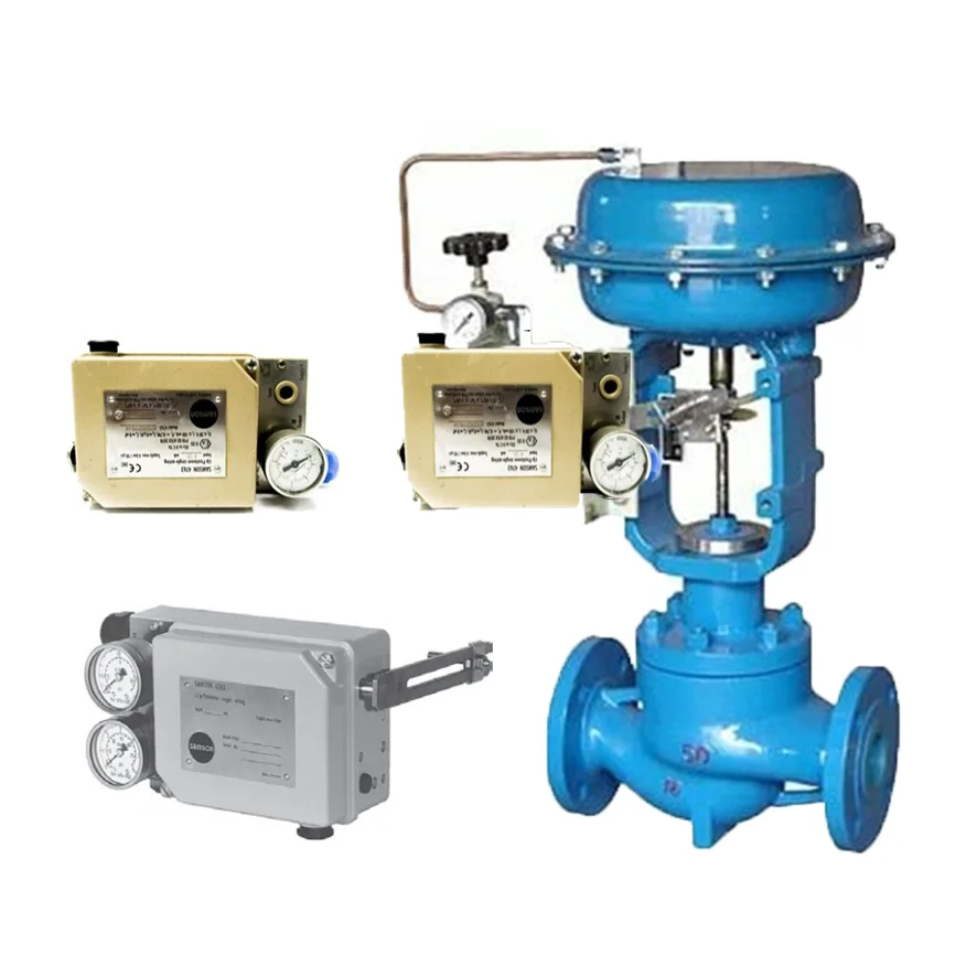 Chinese Control Valve With samson 4763 Positioner with Fisher 67cfr 67CFSR filter regulator for Chinese control valve