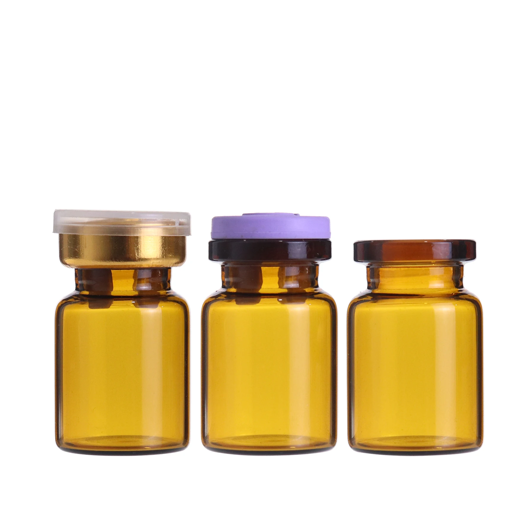 Clear Amber 5ml Injection Small Glass Tube Vial With Metal Cap Buy