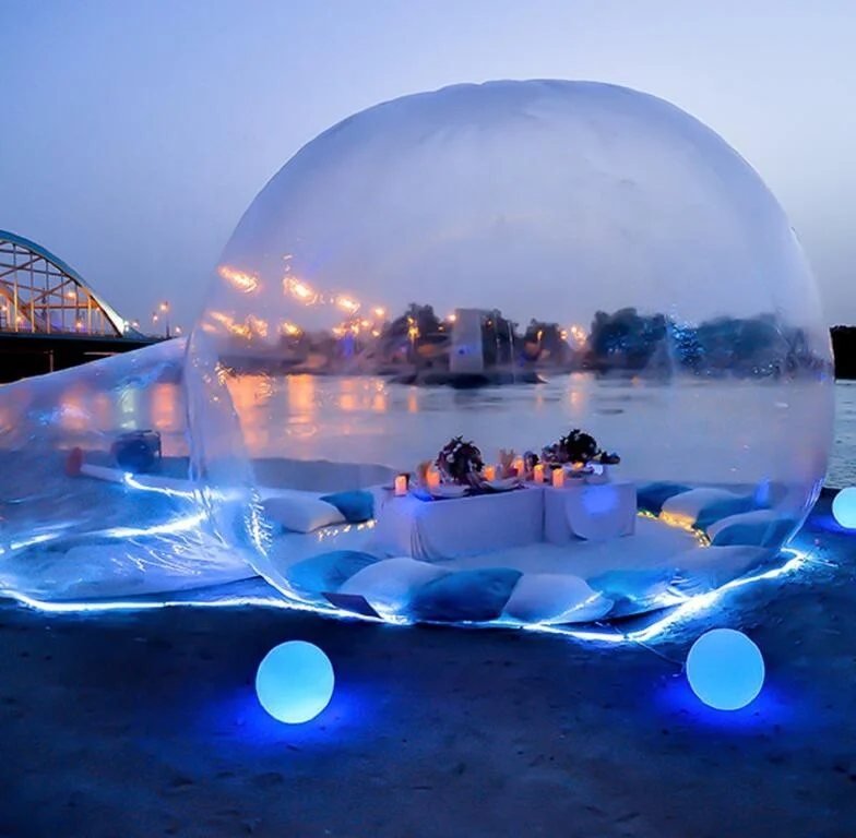 Glamping Inflatable Transparent Bubble Tent Luxurious Transparent