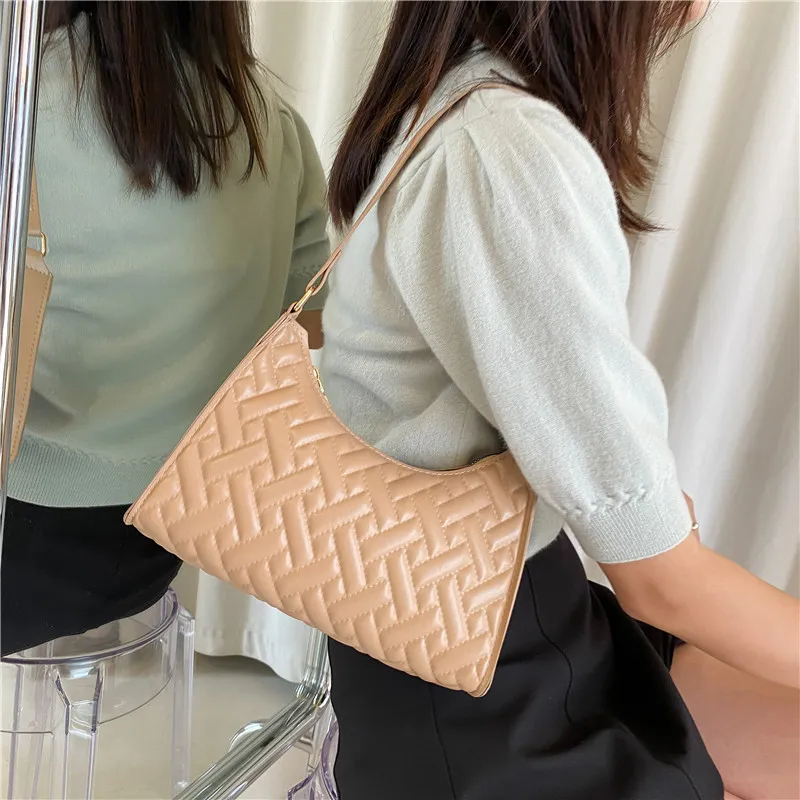 Women High Quality Pu Leather Underarm Bag Fashion Ladies Handbag