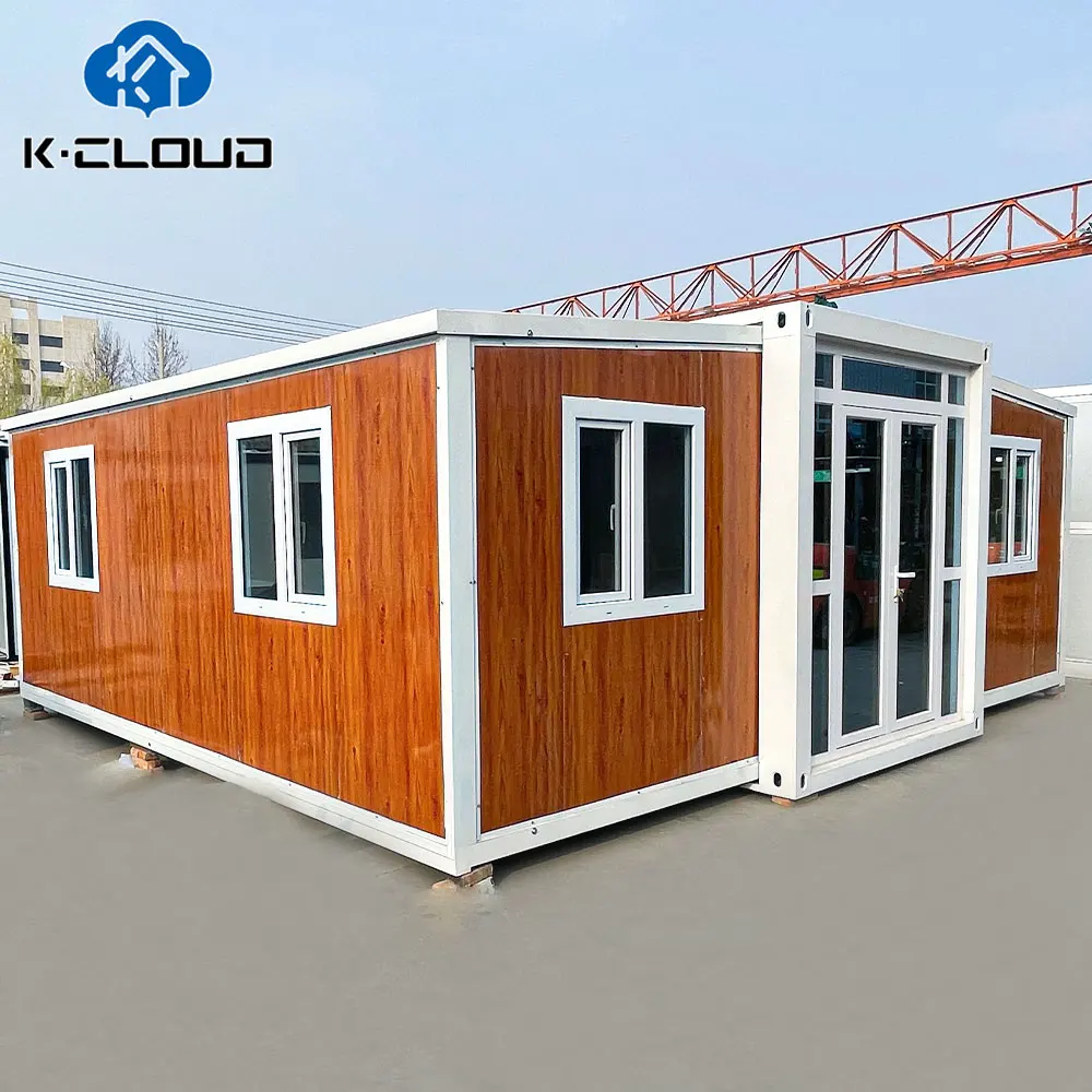 Granny Flat Woodgrain 40 Ft 20 Ft Modern Prefab Expandable Container ...