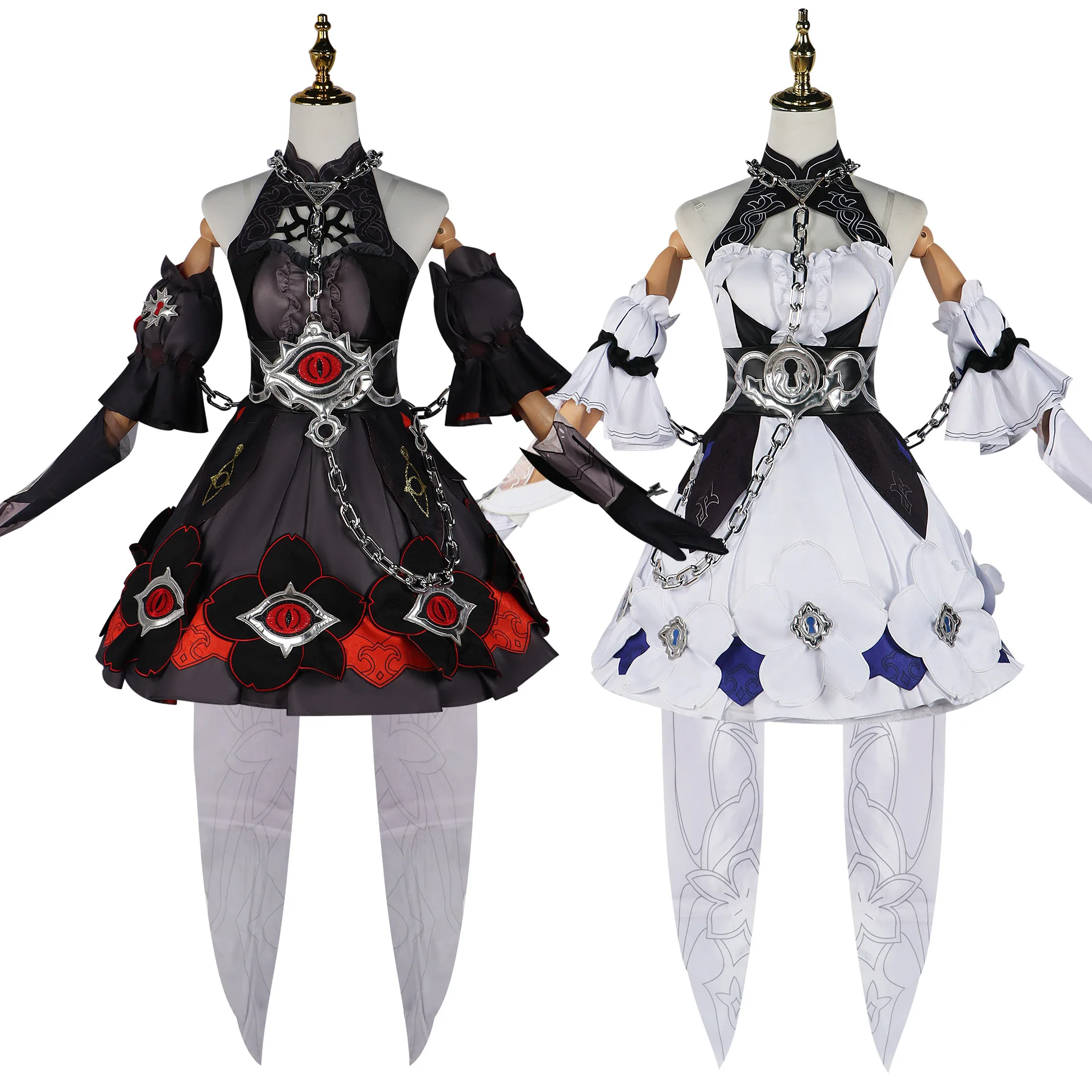 Honkai Impact 3 Seele Vollerei Cosplay Costume CP Black and White Suit  Daily Skirt Uniform Comic Con Party Stygian Nymph Costume, image size:1920x1920