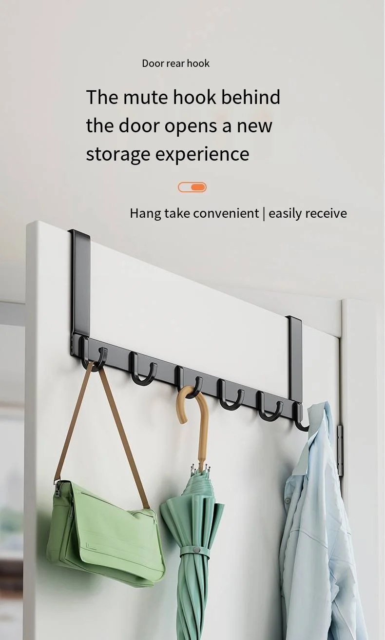 Hooks behind the door artifact hanging clothes hanger storage items hanging rack on the door no punching bedroom hooks supplier