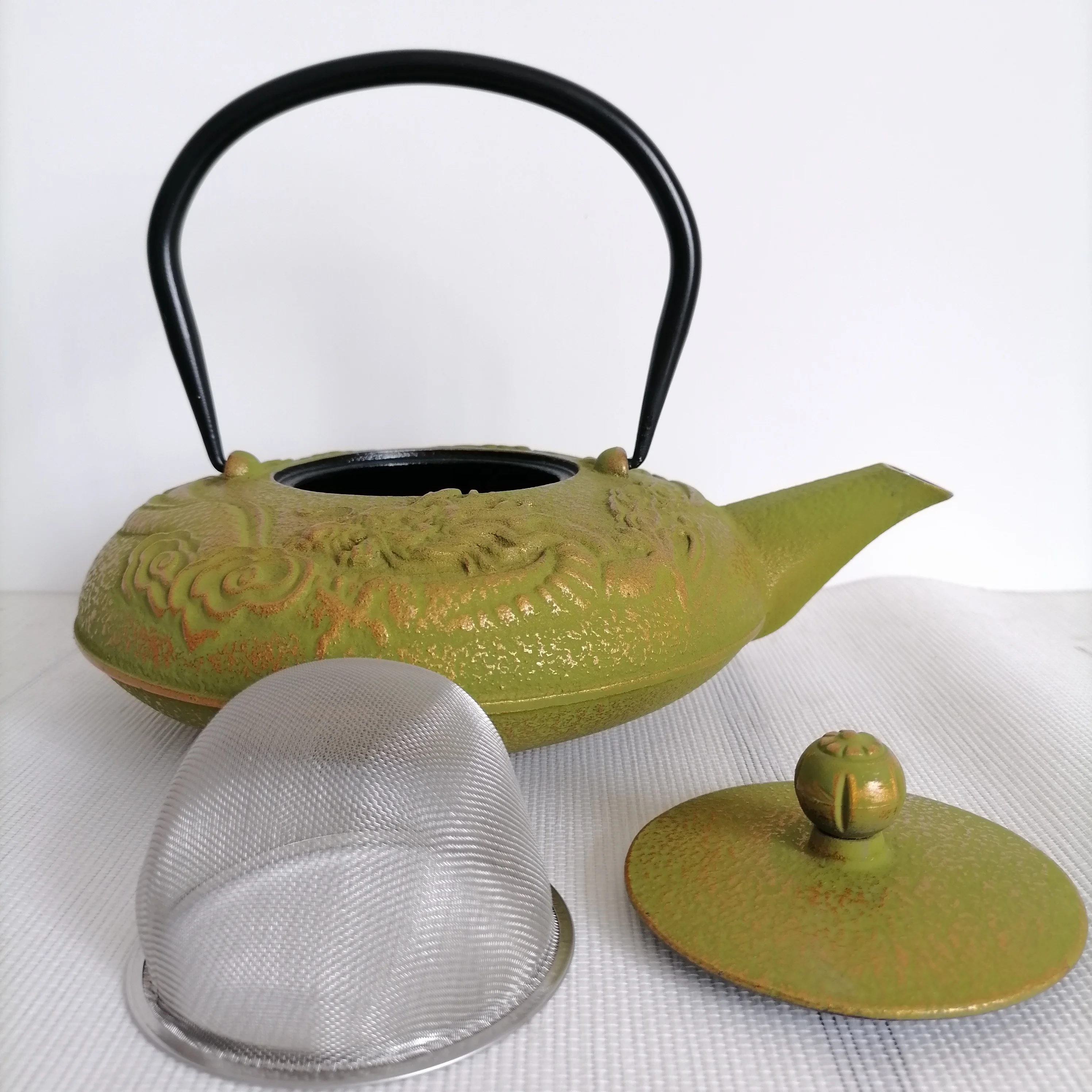 Teiere per il tè Teiera in ceramica Teiera in porcellana bianca con teiera sfusa in fiore Teiera per acqua per bustine di tè Caffè Ufficio Casa Sala da tè Teiera regalo p