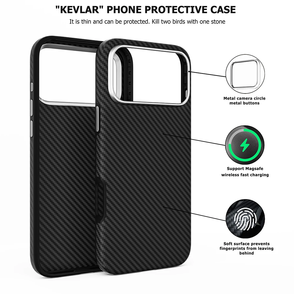 1500d anti shock combined carbon fiber luxury phone case for iphone 17 pro max-3