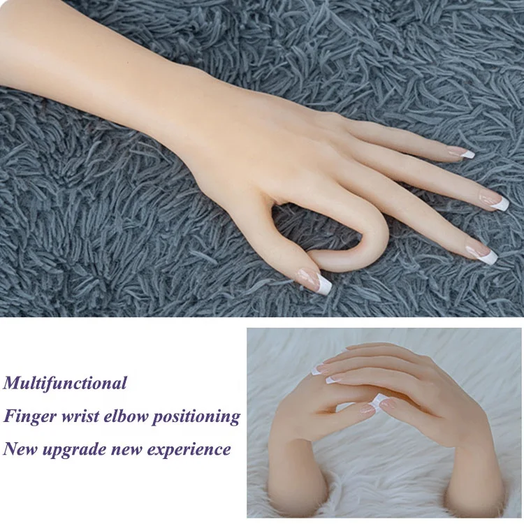 nouveau design affichage silicone main modèle bendable doux réaliste sexy  réaliste mode mannequin main avec squelette à vendre