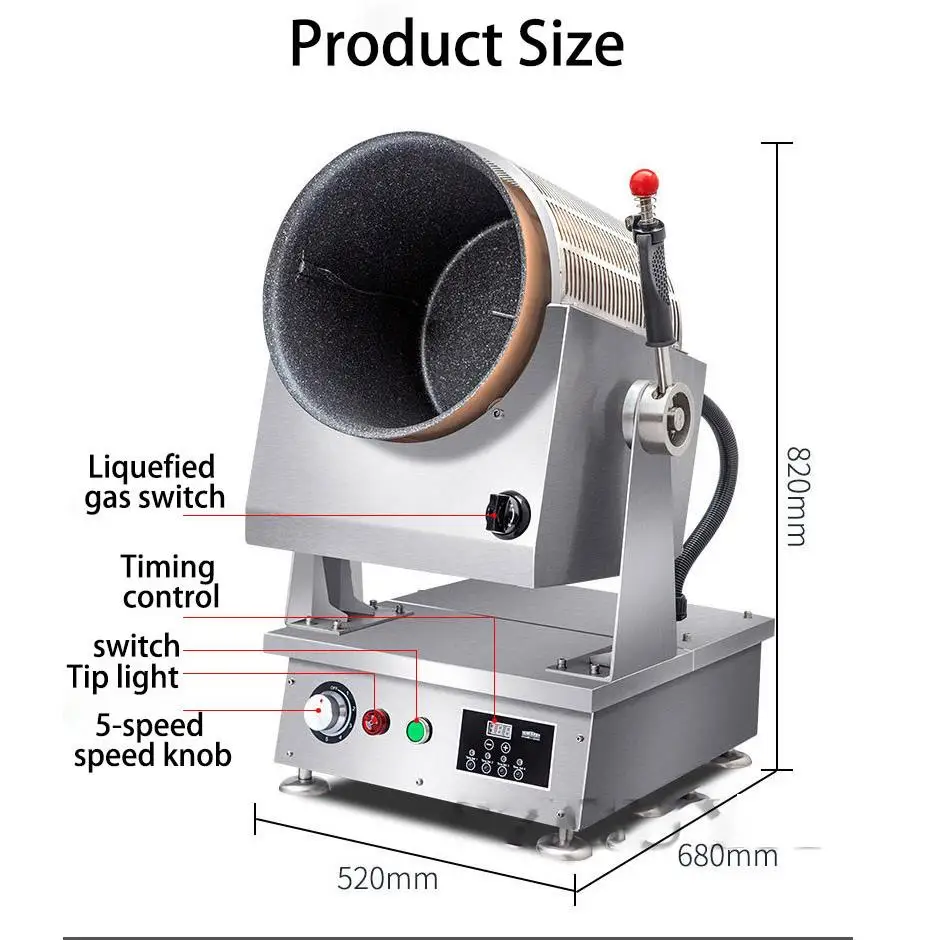 Auto Stir Fryer Machine Multifunction Cooking Machine Commercial