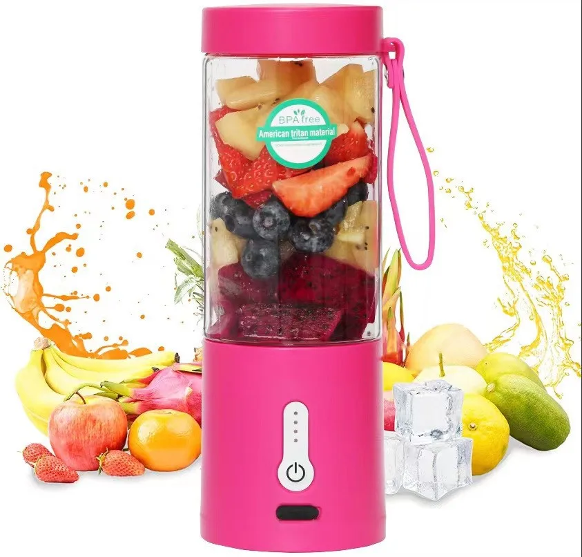 1pc Rechargeable 4000mah Battery Powered Powerful 6-blade Blender, Portable  Juicing Cup With 530ml Capacity For Home Use, Electric Juice Mixer With Usb  Charging