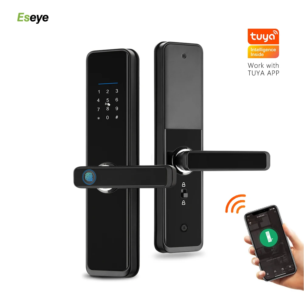 Eseye Fingerprint App Password Lock WiFi Security Waterproof Electronic Door Lock Digital TTlock Smart Lock With Fingerprint