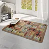 Double-sided leather pet mat - cats' dining area