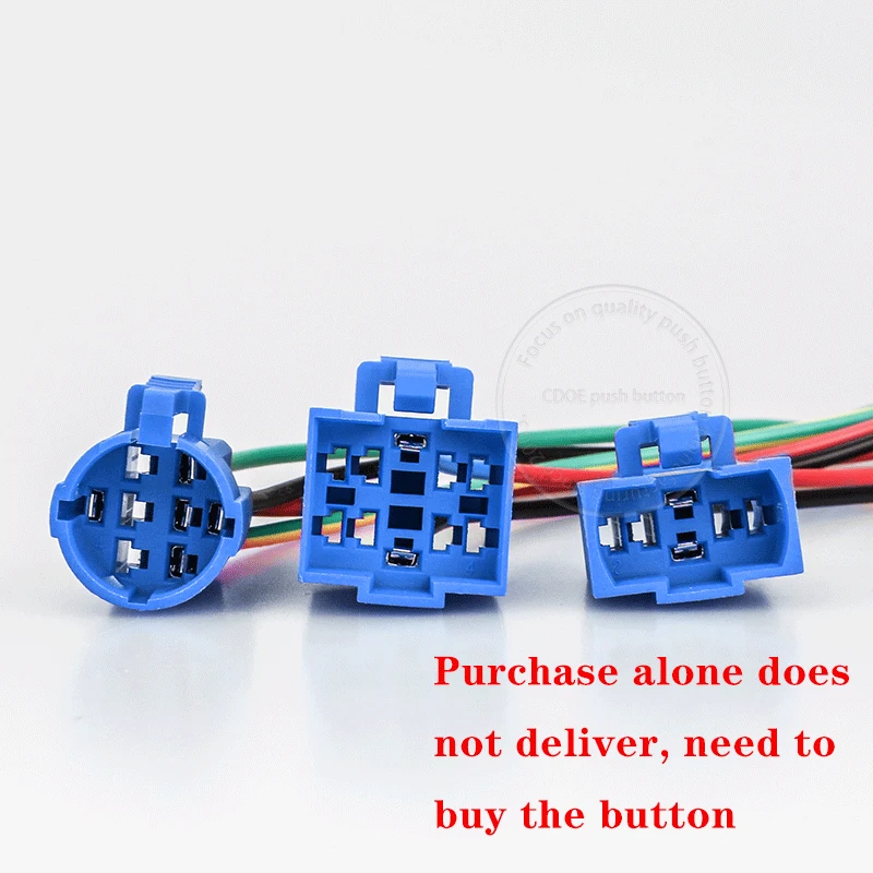 China Suppliers' Quick Access Wired Harness Connector Metal and Plastic Push Button Switches Circuit for 16mm 19mm 22mm Hole